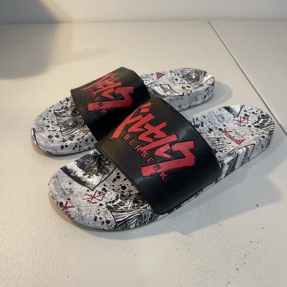 Berserk Manga Soccer Slides Flip Flop Adult Sandals Atsuko Japan Gamer Men Sz 9 main image 4